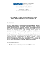 Call for applications for Master and Doctoral scholarships for 2021/2022 academic year