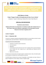 Call for Participation - Transitional Justice Seminar