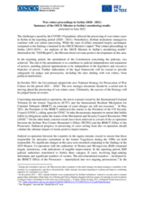 War crimes proceedings in Serbia (2020 – 2021) 