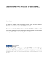 Media users over the age of 65 in Serbia