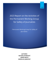 2023 Report on the Activities of the Permanent Working Group for Safety of Journalists 2023 Report on the Activities of the Permanent Working Group for Safety of Journalists