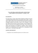  Call for Applications: Scholarships for Master and Doctoral Studies in the field of security for 2026/2027 Academic Year 