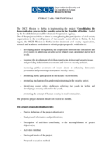 Public Call for Proposals