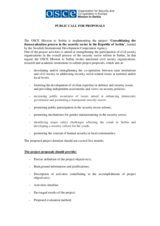 Public call for project proposals 