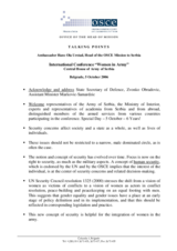 Talking points of the Head of the Mission at the conference on women in the military