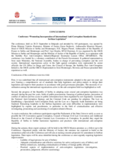 Conclusions from the conference on Promoting Incorporation of International Anti-corruption Standards into Serbian Legislation