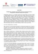 Conclusions from the conference on Promoting Incorporation of International Anti-corruption Standards into Serbian Legislation (sr)