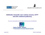 Public Opinion poll: Attitudes towards war crimes issues, ICTY and the national judiciary