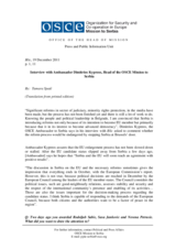 Interview of Ambassador Dimitrios Kypreos with daily Blic, 14 December 2011