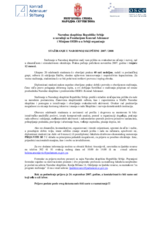 Advertisement for Serbian National Assembly internship programme 2007-08