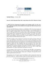 Interview in Sandzak Danas with the Head of the Mission to Serbia, Ambassador Hans Ola Urstad
