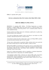 Interview with Head of Mission by FoNet news agency, 16 September 2007 (sr)