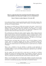 Talking points by the Head of the OSCE Mission to Serbia at the roundtable on democratic oversight of use of special powers, 14 November 2007
