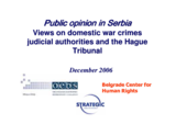 Results of the public opinion poll on war crimes trials in Serbia