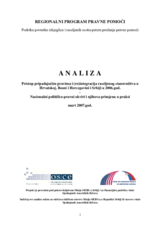 Study on access to rights and reintegration of displaced population in Croatia, Bosnia and Herzegovina and Serbia (sr)