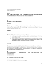 Law on Organization and Competences of Government Authorities in War Crimes Proceedings