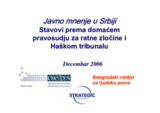 Results of the public opinion poll on war crimes trials in Serbia (sr)