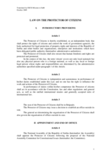 Law on the Protector of Citizens