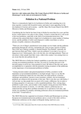 Interview with the Head of the Mission to Serbia in Danas daily, 30 June 2006